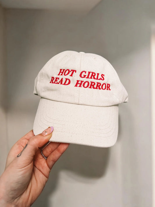 Embroidered Baseball Cap - Hot Girls Read Horror