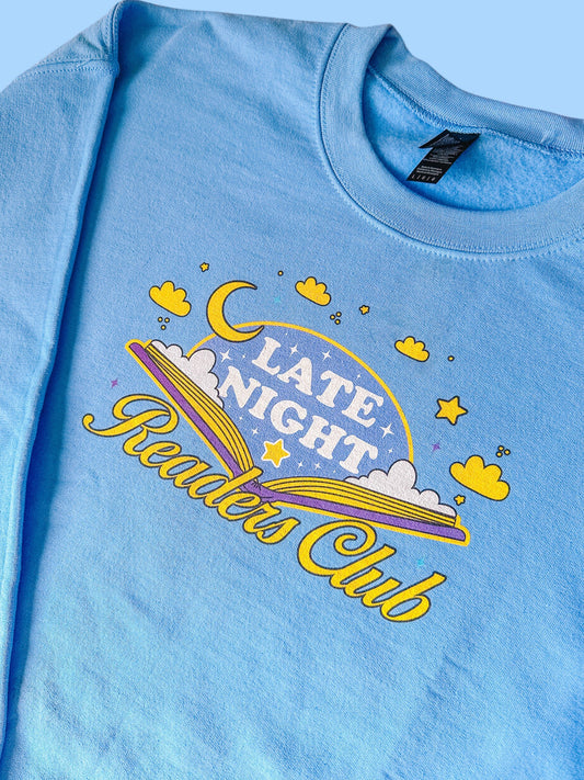 Embroidered Sweatshirt (Crewneck) - Late Night Readers Club